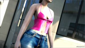 GTA 5 Player Mod: Glossy TOP for MP Female (Image #2)