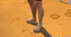 Sims 4 Elder Mod: HD Feet V11. Compatible with EA Toenail Polish. ALL Ages. Base Game. (Image #4)