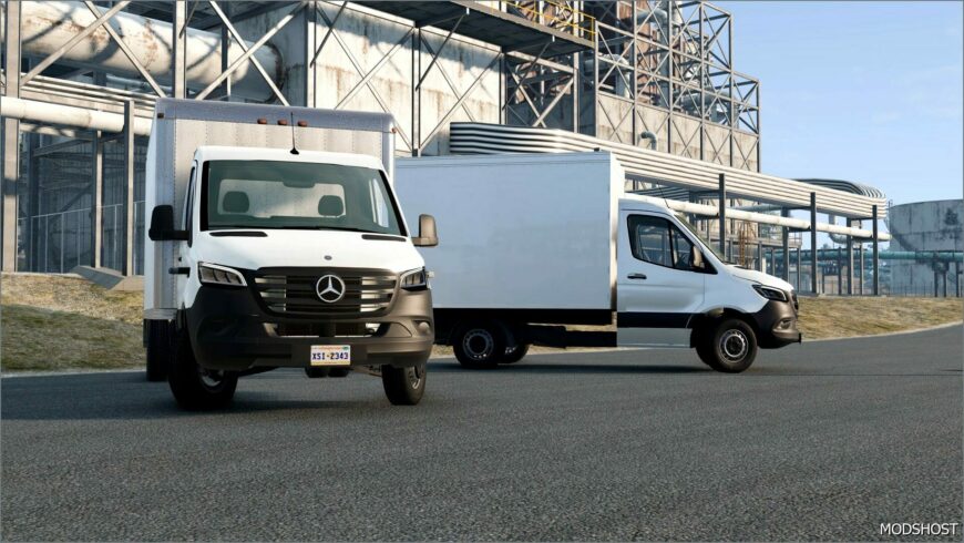 BeamNG Mercedes-Benz Truck Mod: MB Sprinter 2020 FOX 0.34 (Featured)