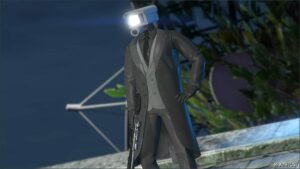 GTA 5 Player Mod: Fortnite Skibidi Toilet Cameraman ADD on PED Lods V1.1 (Featured)