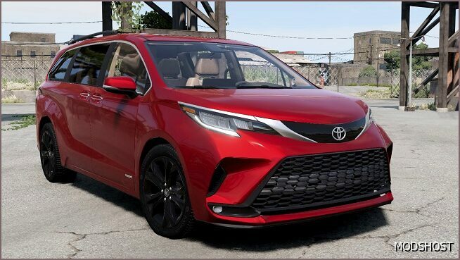 BeamNG Toyota Car Mod: Sienna 2024 0.34 (Featured)