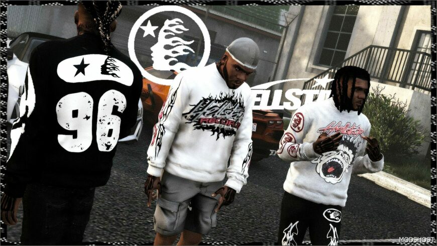 GTA 5 Player Mod: NEW Hellstar Sweater Pack for Franklin & MP Male (Featured)