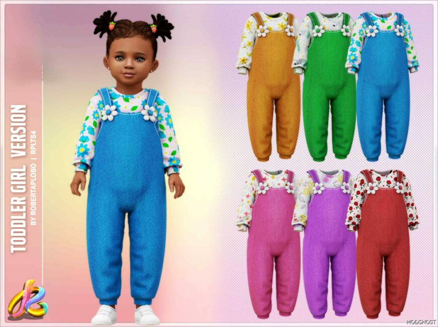 Sims 4 Kid Clothing Mod: Girl Outfit 298 Toddler (Featured)