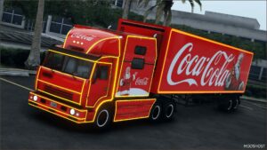 GTA 5 Vehicle Mod: 1994 Kamaz 54112M “xmas” ADD on | + Trailer | Extras | Livery | Template (Image #6)