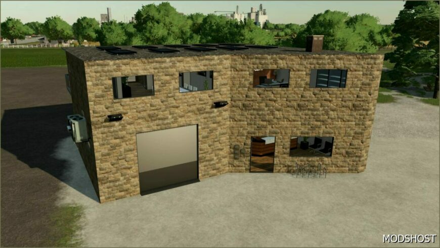 FS25 Building Mod: Construction Yard Stani Office (Featured)