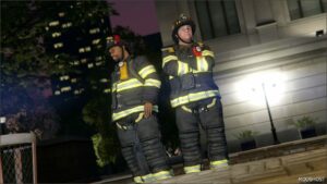 GTA 5 Player Mod: Firemen from GTA 4 replace | Lods (Featured)