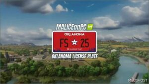 FS25 Mod: Oklahoma License Plate (Featured)