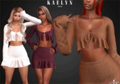 Sims 4 Female Clothing Mod: Kaelyn SET (Featured)