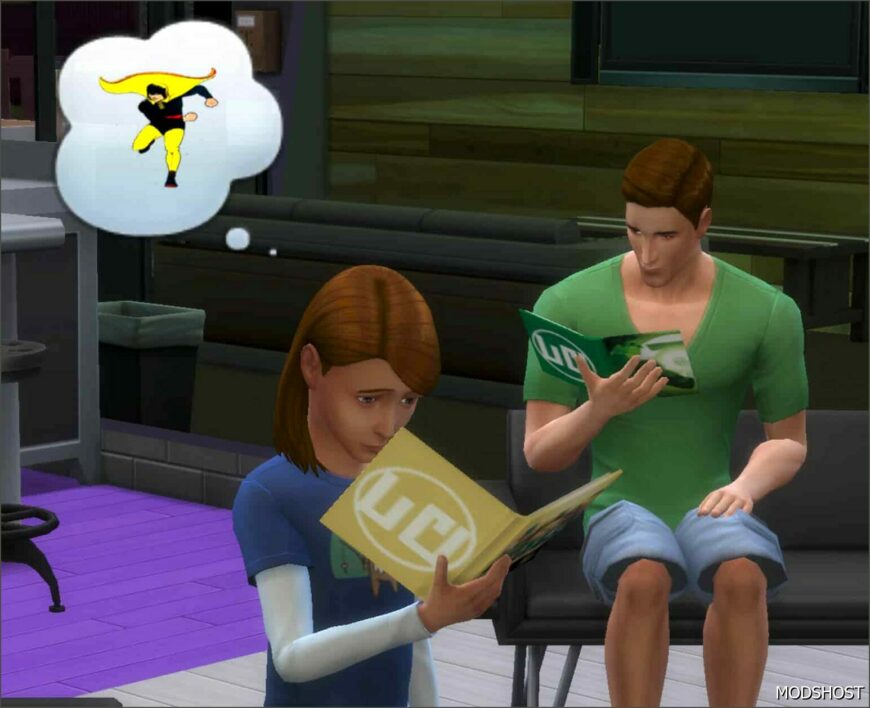 Sims 4 Game Mod: Comics Books for Sims to Read (Featured)