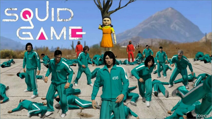 GTA 5 Player Mod: Squid Game Tracksuits for MP Male / Female (Featured)