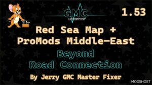 ETS2 ProMods Mod: Red SEA Map + Beyond – Promods Middle East Road Connection 1.53 (Featured)