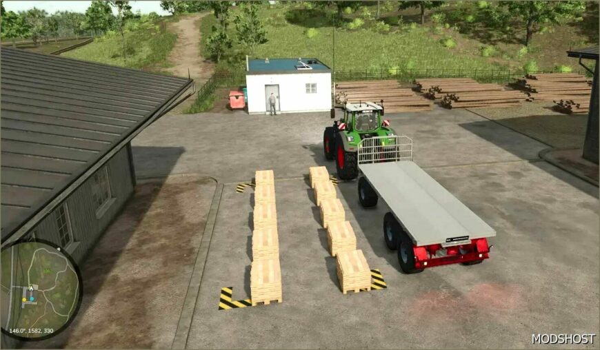 FS25 Trailer Mod: Kroeger HKD402 Flatbed Autoload V1.2 (Featured)