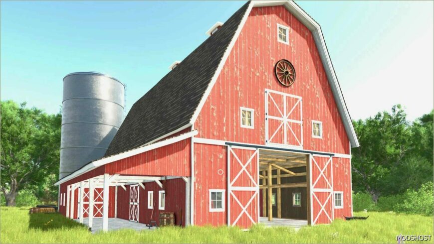 FS25 Decoration Mod: Elmcreek Farmbarn V1.0.0.2 (Featured)