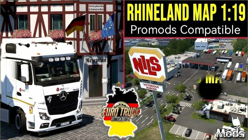 ETS2 ProMods Mod: Rhineland Map for Promods V1.0.2 (Featured)