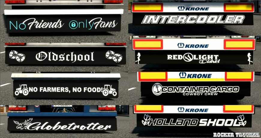 ETS2 Part Mod: Mudflaps Pack for SCS Trailers (Featured)