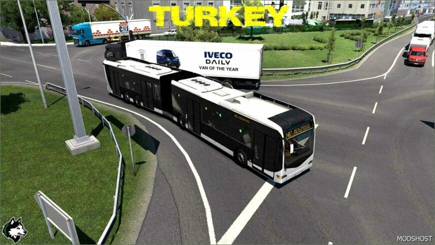 ETS2 Mod: Pack City Buses into Traffic V1.1 (Featured)