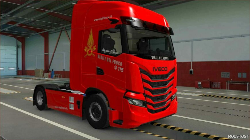 ETS2 Mod: Skin S WAY Vigili DEL Fuoco (Featured)