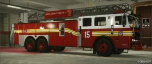 GTA 5 Vehicle Mod: lore Fdlc MTL Aistro Rear Mount Ladder Truck (Image #3)