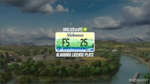 FS25 Mod: Alabama License Plate (Featured)