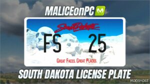 FS25 Mod: South Dakota License Plate (Featured)