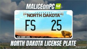 FS25 Mod: North Dakota License Plate (Featured)