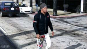 GTA 5 Player Mod: Diesel Puffer Jacket – Franklin (Featured)