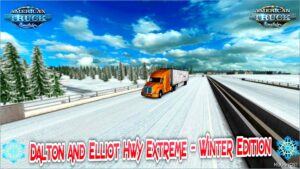 ATS Winter Mod: Dalton and Elliot HWY Extreme 1:1 Winter Map 1.53.2.1 (Image #4)