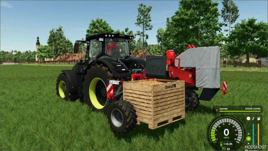 FS25 Harvester Mod: Dewulf P3plprofi (Custom Pallet Capacity) (Featured)