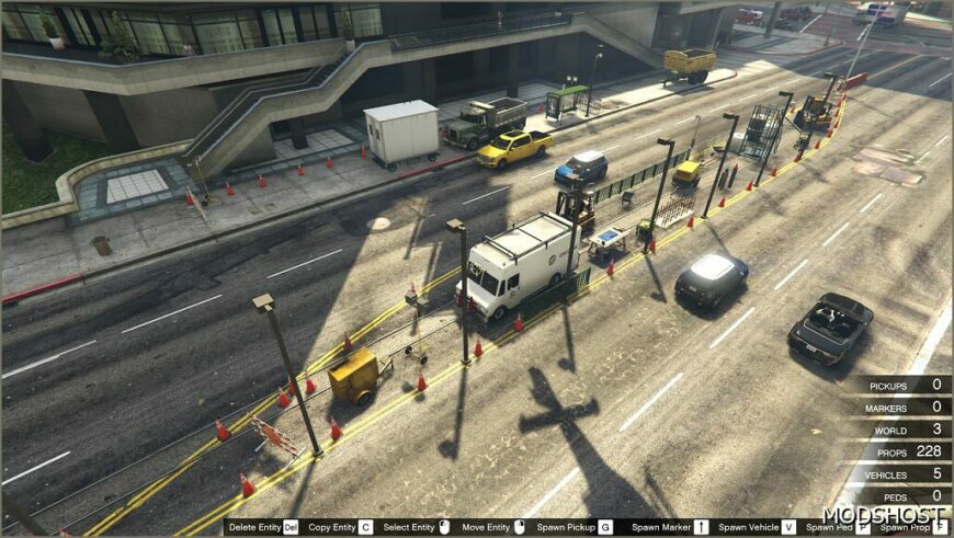 GTA 5 Mod: Tram Roadworks mapeditor (Featured)