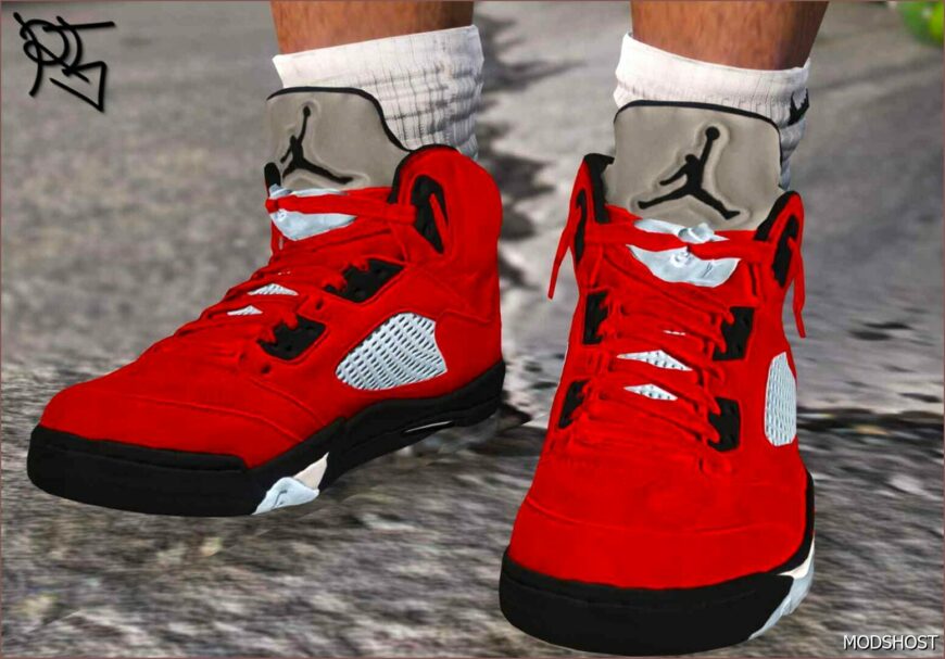 GTA 5 Player Mod: Jordan 5’s for MP Male V1.1 (Featured)