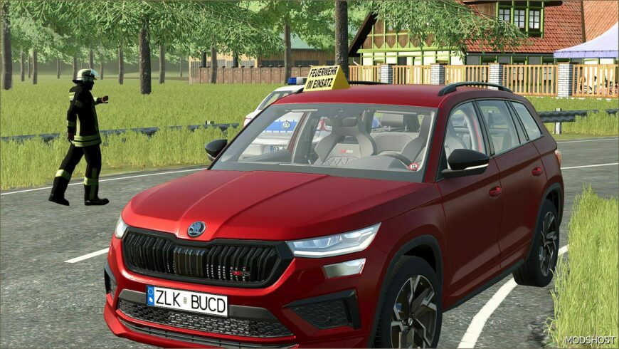 FS25 Vehicle Mod: Skoda Kodiaq Fire Department (Featured)