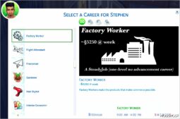 Sims 4 Mod: Steadyjobs (A SET of 25 ONE Level Careers) (Image #4)