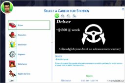 Sims 4 Mod: Steadyjobs (A SET of 25 ONE Level Careers) (Image #5)