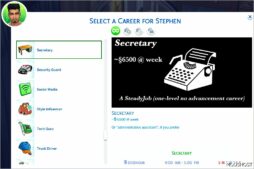 Sims 4 Mod: Steadyjobs (A SET of 25 ONE Level Careers) (Image #12)