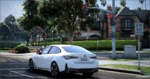 GTA 5 BMW Vehicle Mod: 2022 BMW I4 Gran Coupe Unmarked (Image #2)