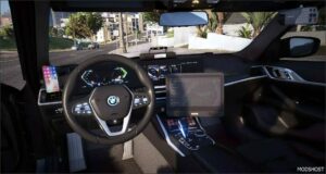 GTA 5 BMW Vehicle Mod: 2022 BMW I4 Gran Coupe Unmarked (Image #4)