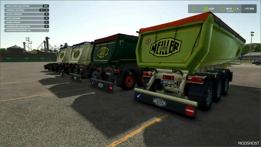 FS25 Trailer Mod: Meiller Half Tube Tipper V1.1 (Featured)