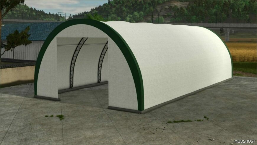 FS25 Building Mod: Cylindrical Fabric Shed (Featured)