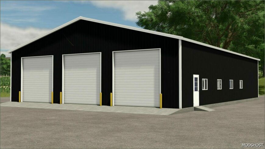 FS25 Building Mod: 3 BAY Garage (Featured)