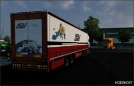 ETS2 Mod: Skin for Trailer ASV Logistica (Featured)