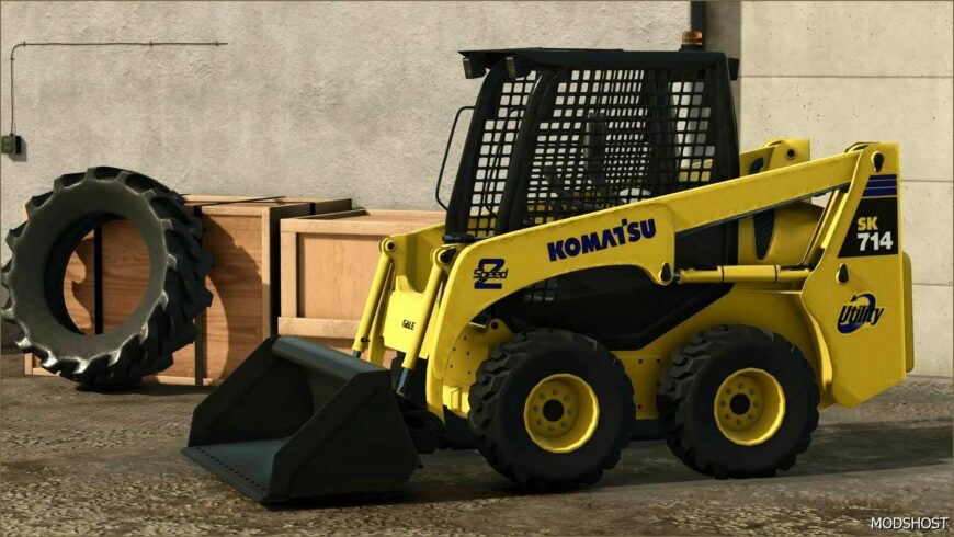 FS25 Komatsu Excavator Mod: SK 714 (Featured)