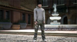 GTA 5 Player Mod: Fear of GOD Essentials Kids Fleece Hoodie but for MP Male (Image #5)