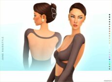 Sims 4 Female Mod: Jane Hairstyle – Style 3 (Featured)