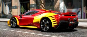 GTA 5 Ferrari Vehicle Mod: Customs Ferrari SF90 Spider Bodykit (Image #2)