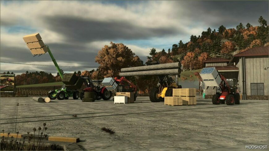 FS25 Forklift Mod: Pallet Fork with Tension Belt (Featured)