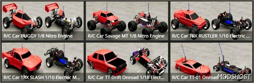 BeamNG Mod: Beamng RC Car Pack 0.34 (Featured)