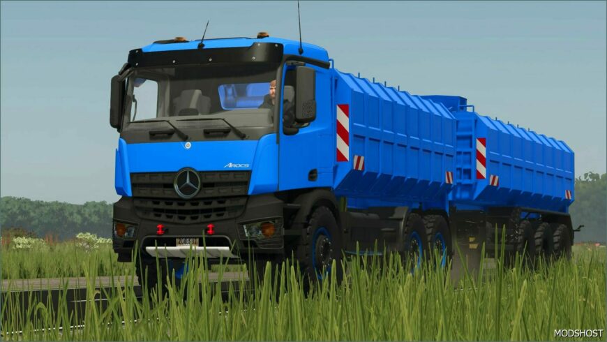 FS25 Mercedes-Benz Truck Mod: Mercedes Arocs Milk Transporter (Featured)