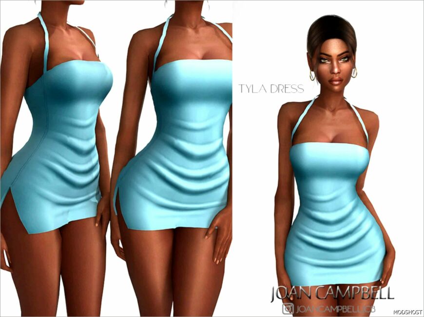 Sims 4 Dress Clothing Mod: Tyla Dress (Featured)