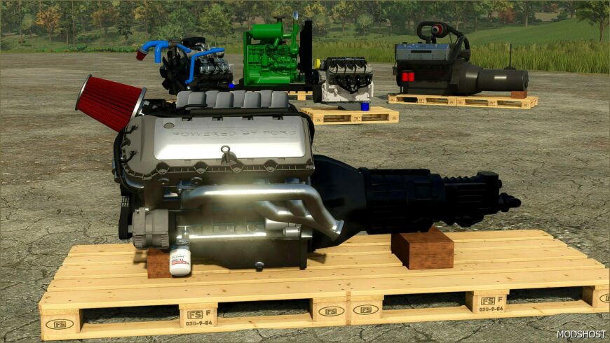 FS25 Ford Mod: Coyote V8 Engine (Featured)