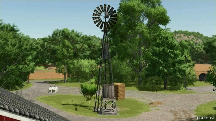 FS25 Mod: Wind Turbine for Pumping and Distributing Water V1.2 (Featured)